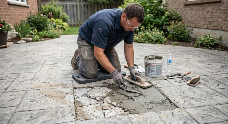 Restoring Faded Stamped Concrete Surfaces