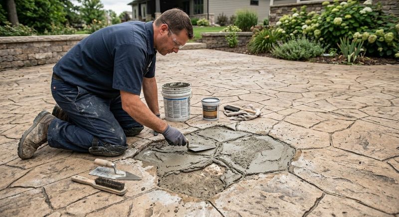 Signs Your Stamped Concrete Driveway Needs Professional Repair